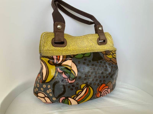 Fossil Key-per Coated canvas floral schouder Bag