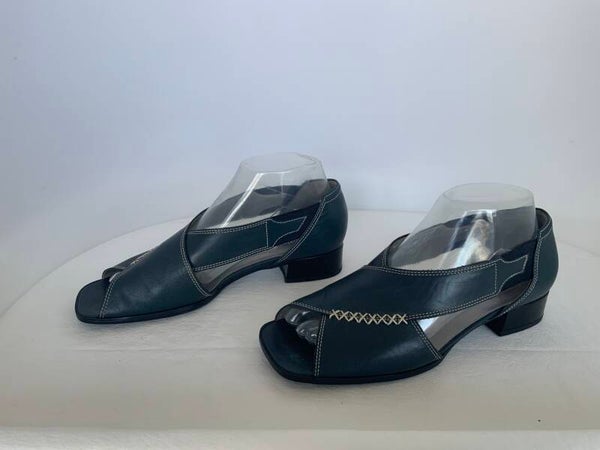 Gabor 38 donkerblauw leren sandalen