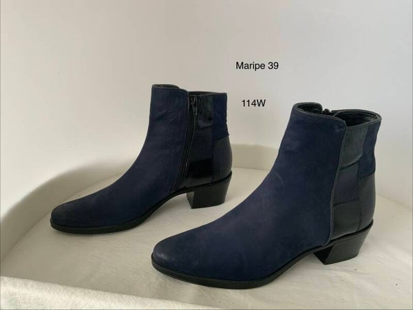 114W) Maripe 39 donkerblauw enkellaarzen