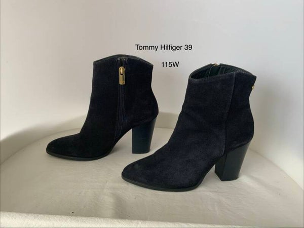 Tommy Hilfiger Lopez Suède Enkellaarsjes – Donkerblauw – Maat 39
