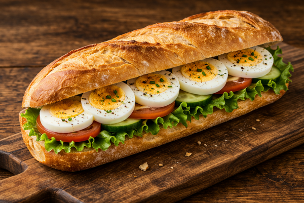 Baguette mit Ei
