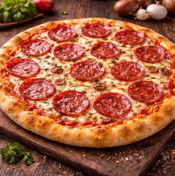 Familienpizza Salami