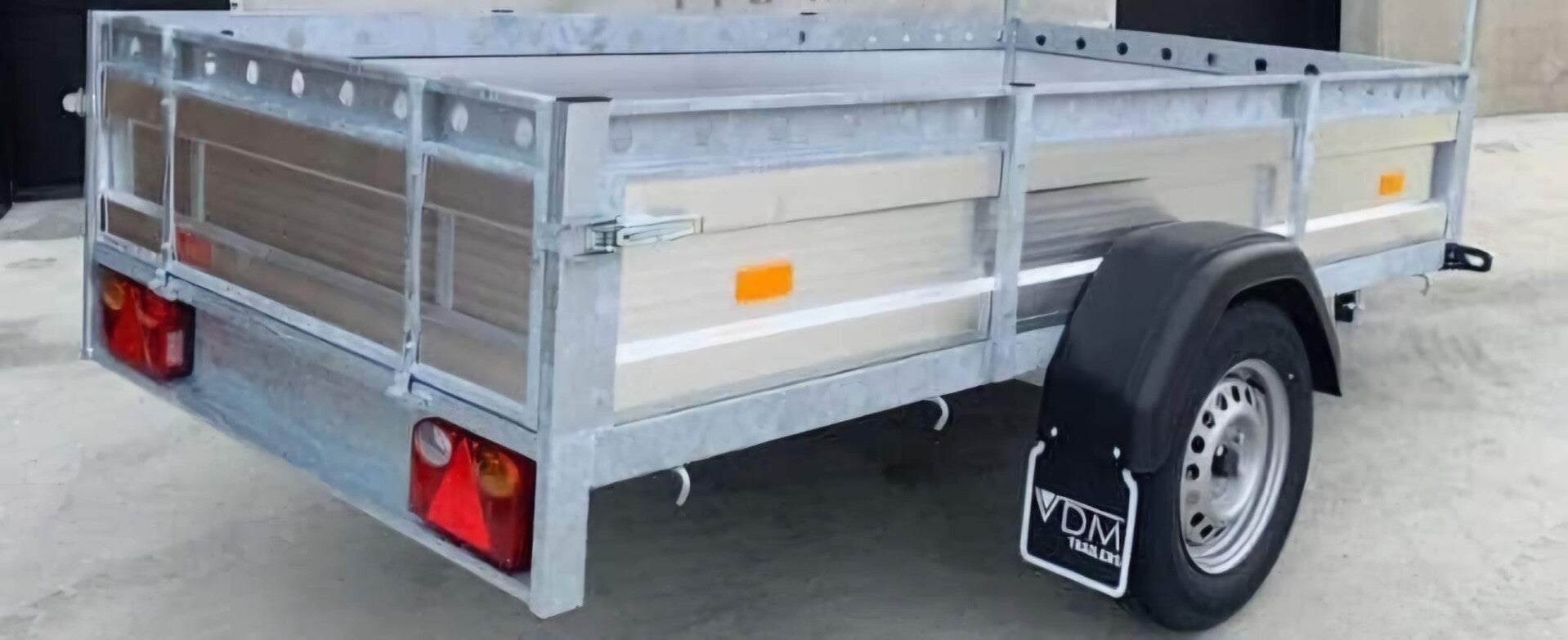 Enkelas VDM aluminium  200x130 750kg