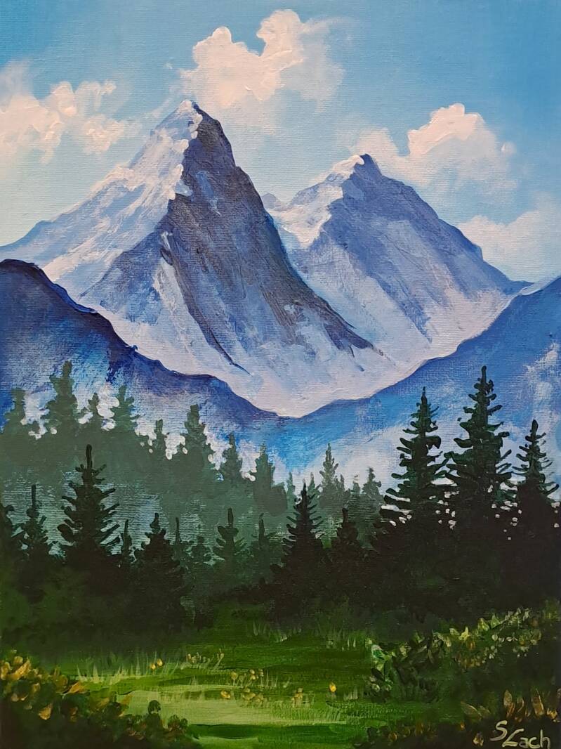 Krajobraz górski (30x40cm) - 300 PLN