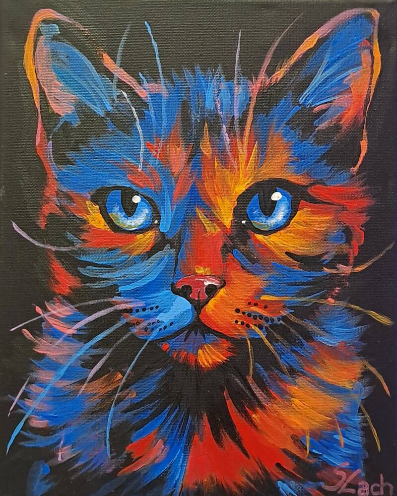 Portret kotka (25x30cm) - 200 PLN