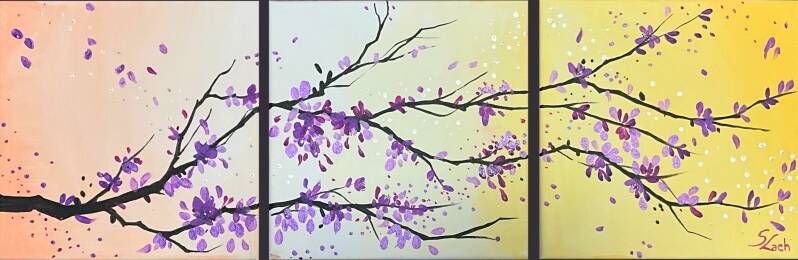 Tryptyk Wiśnia (20x20cm 3 szt) - 200 PLN