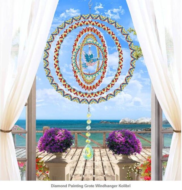 Diamond Painting Grote Windhanger Kolibri