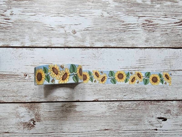 Washi Tape Sonnenblumen-Bienchen