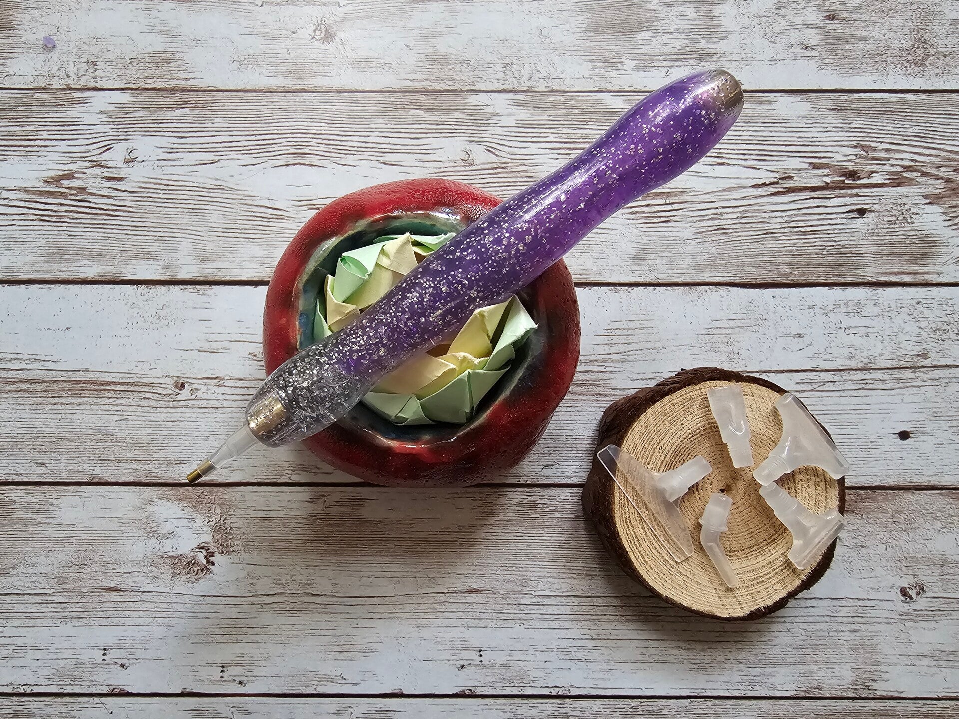 violetter Glitzer-Ergostift