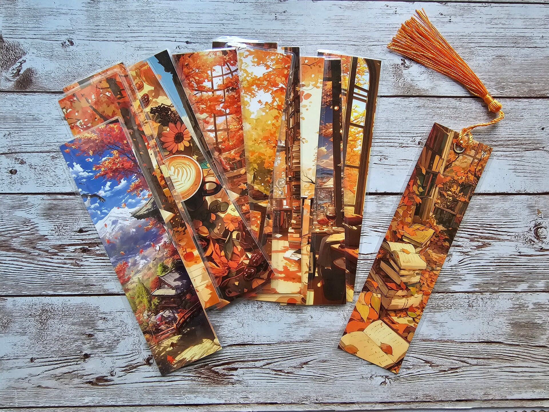 Herbstlesezeichen handmade