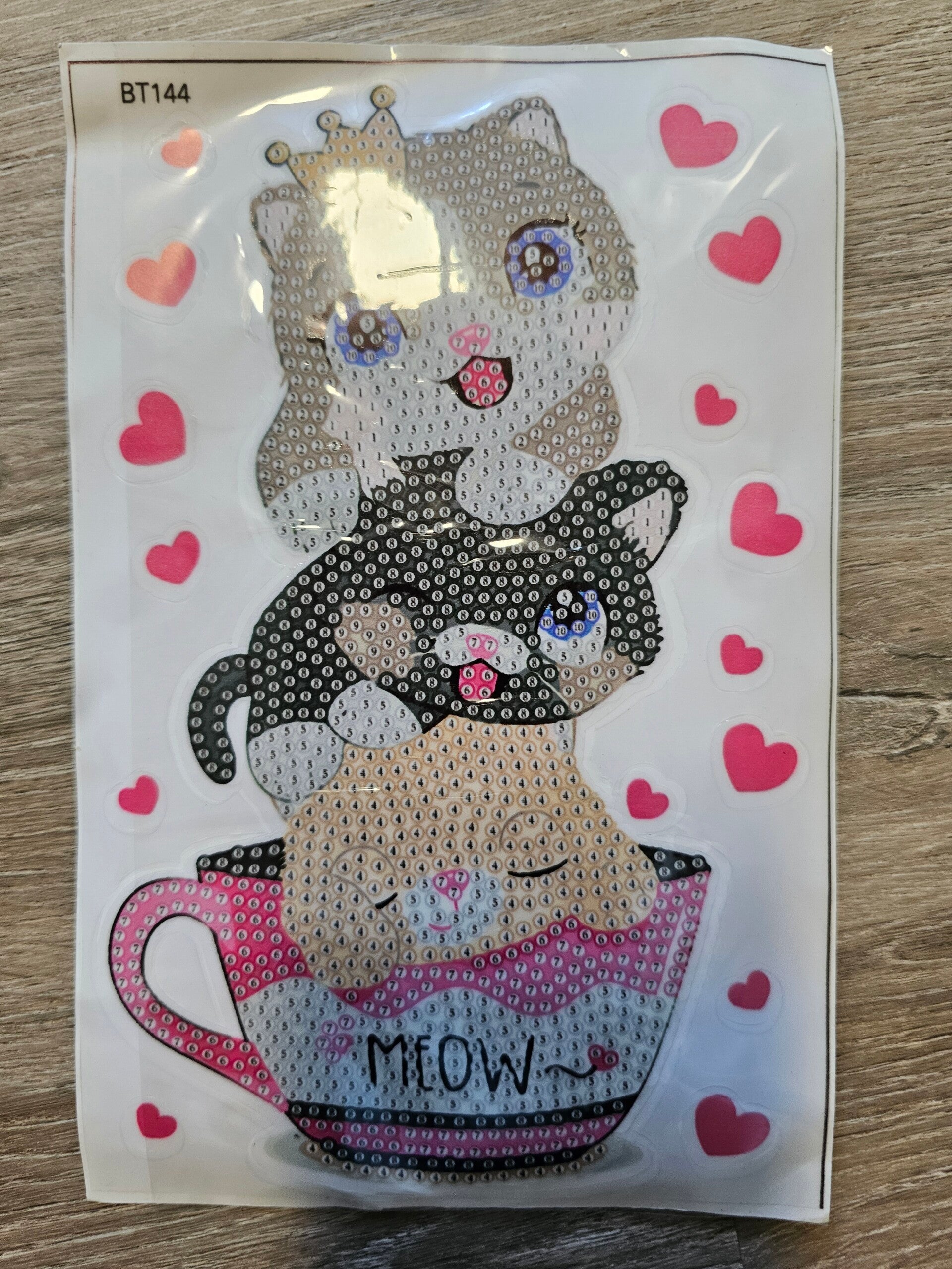 großer Schmusekatzenaufkleber