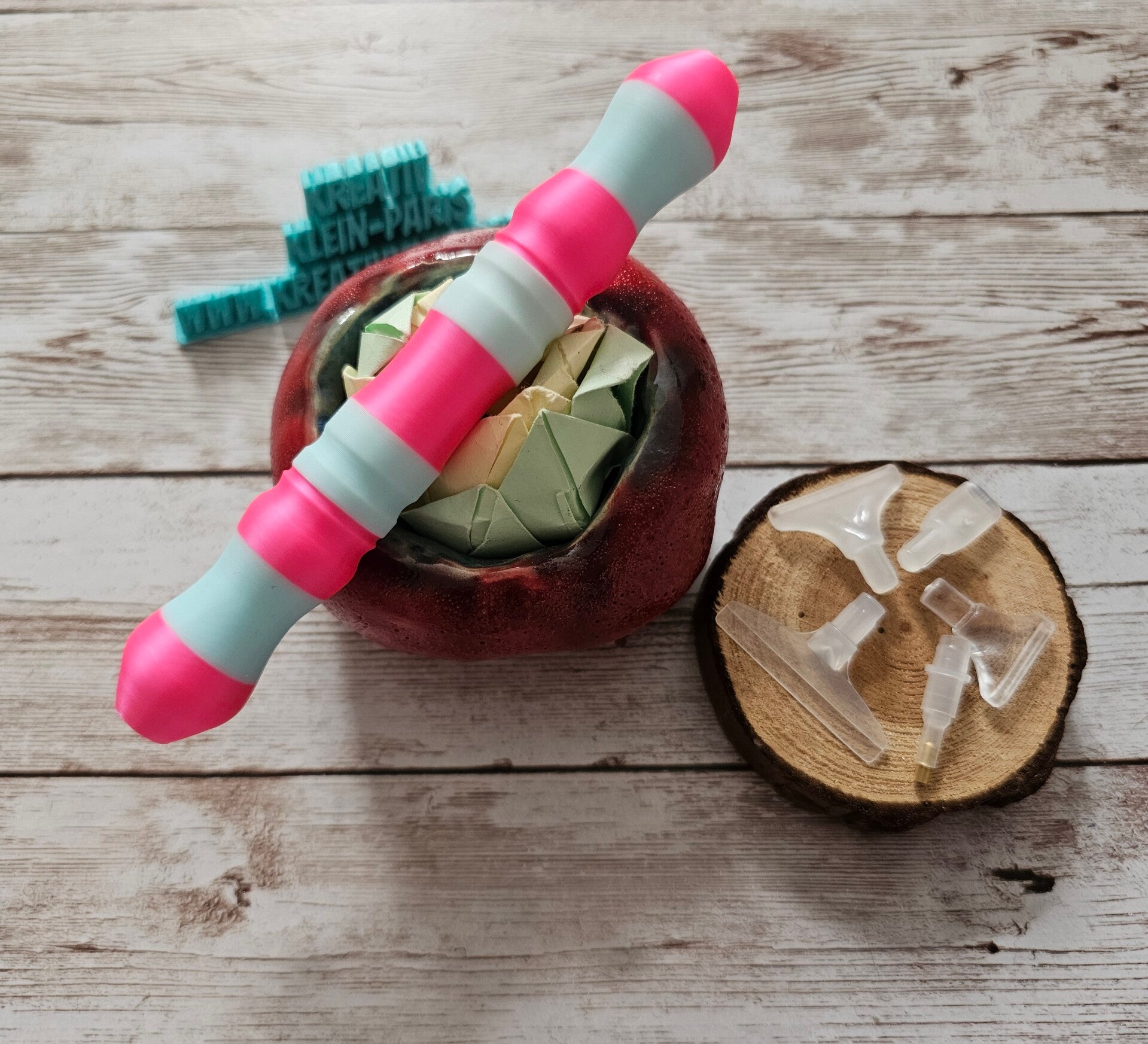 gedruckter zweifarbiger Stift