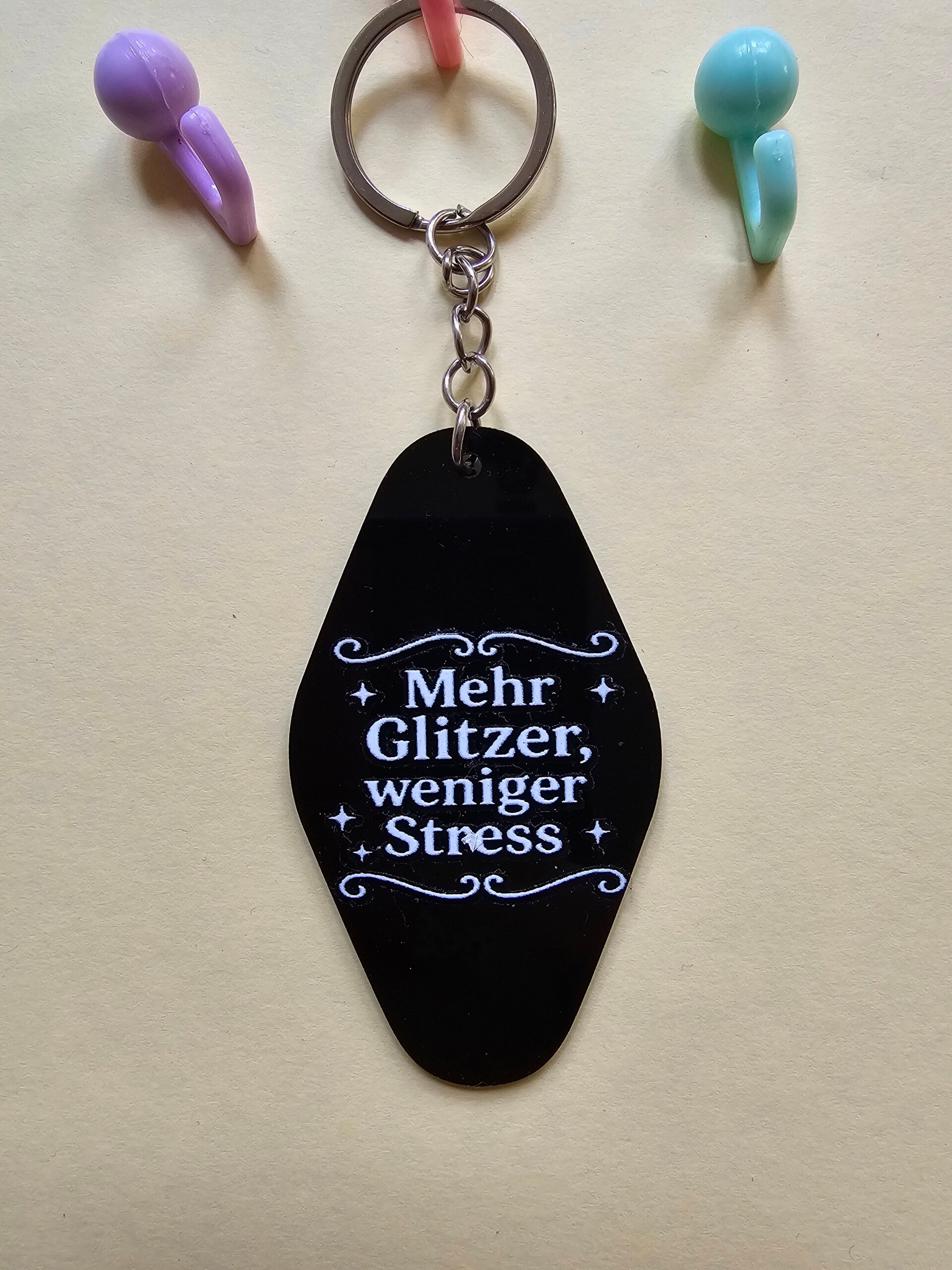 Schlüsselanhänger Glitzer - Stress