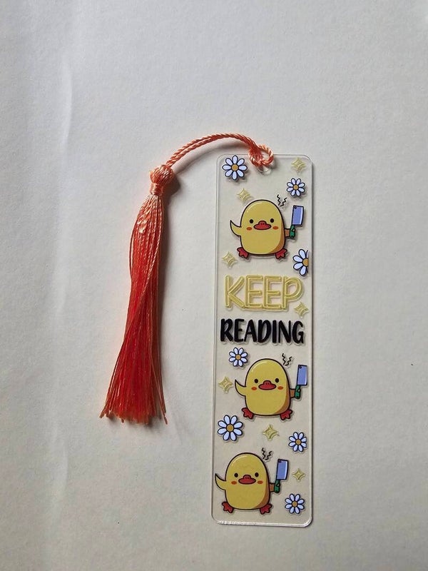 Acryllesezeichen "Keep reading"