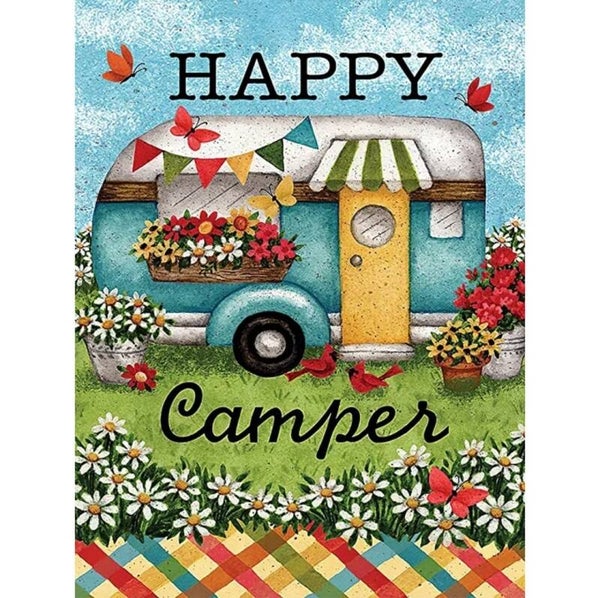 DP Bild Happy Camper blau