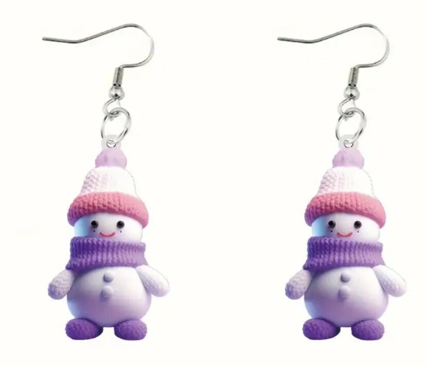 Schneemann-Ohrringe