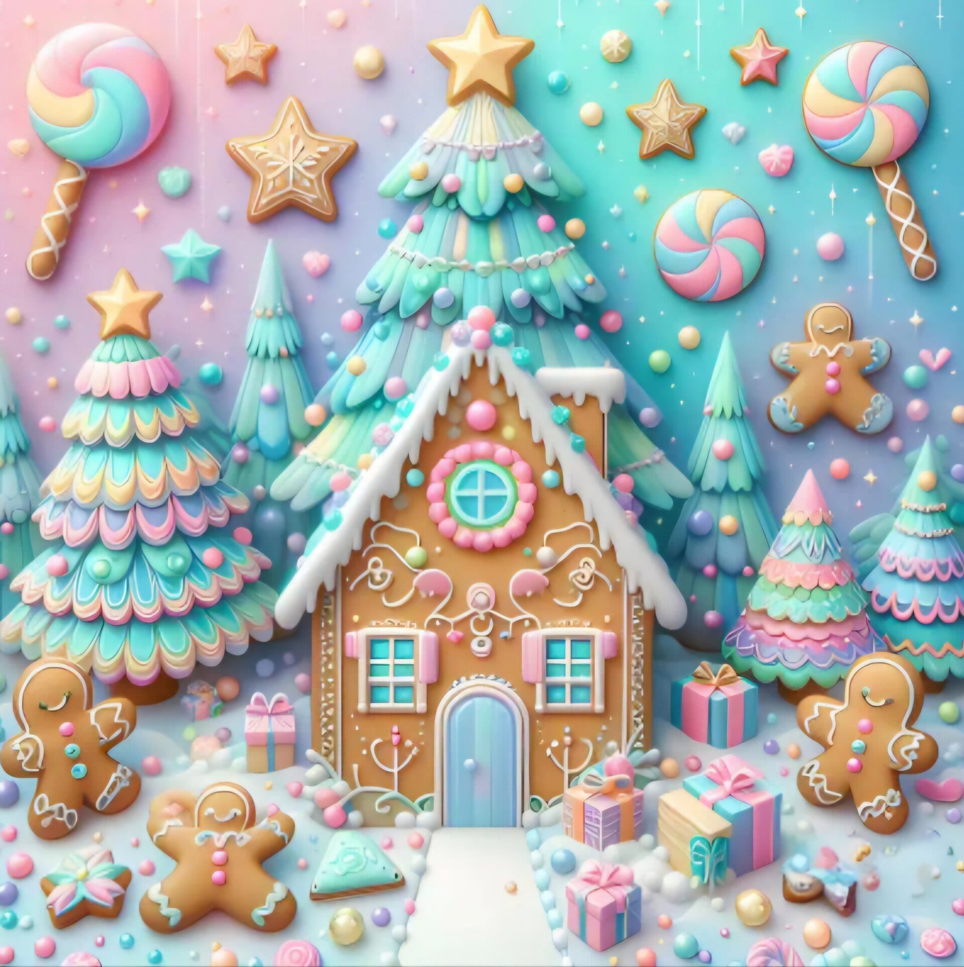 DP Bild Pastellfarbener Zauberwald