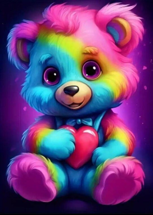 DP Bild knallbunter Teddy