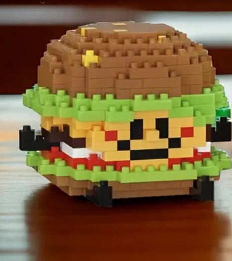Mini-Klemmbausteinset Cheeseburger