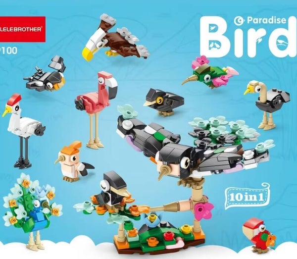 Mini-Klemmbausteinset Paradiesvögel