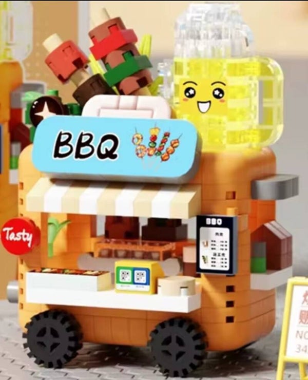 Mini-Klemmbausteinset Food Truck BBQ