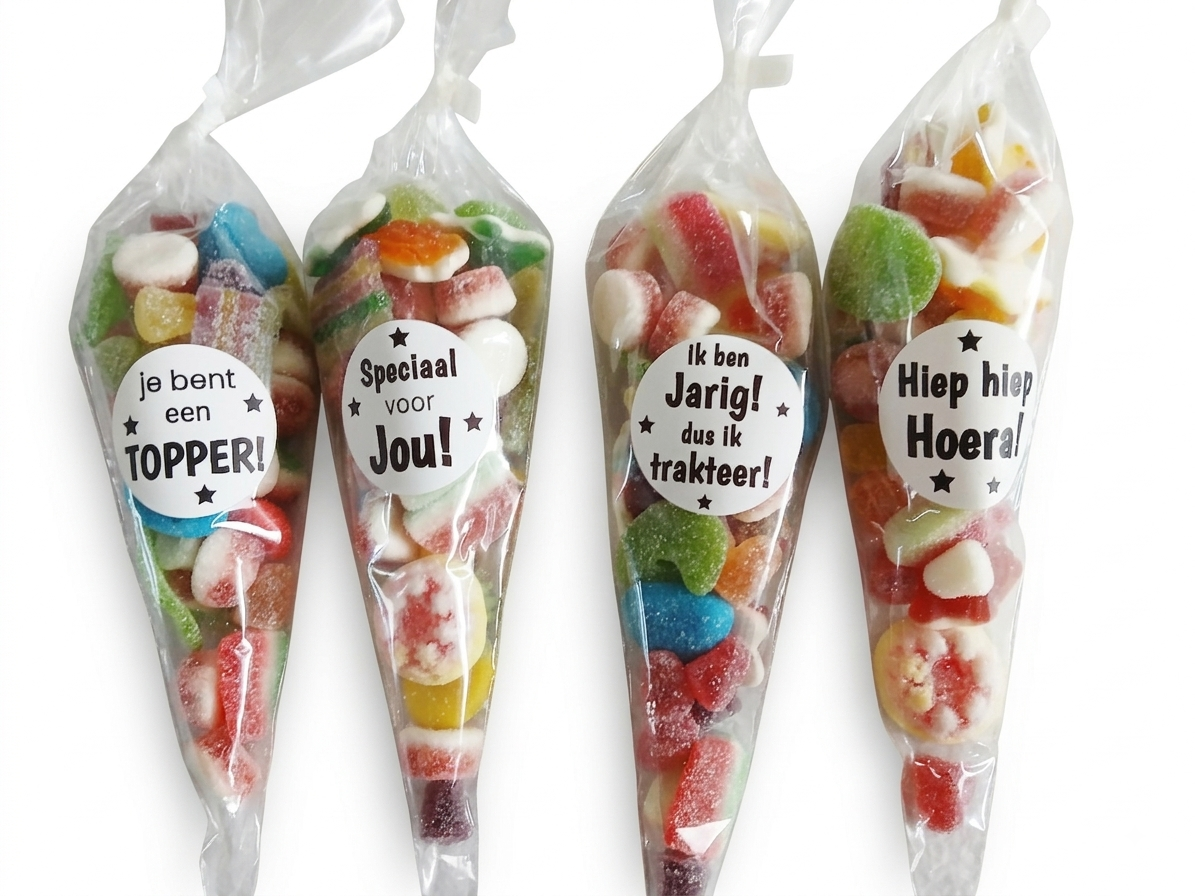 Traktatiezakje 180 gram gemengd snoep
