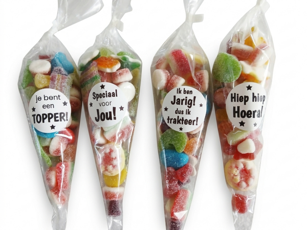 Traktatiezakje 180 gram gemengd snoep
