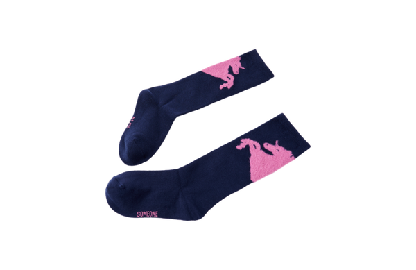 Someone kniekousjes paard navy