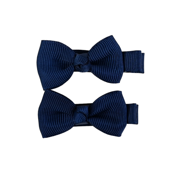 Busy Lizzie - hair clips strikjes navy