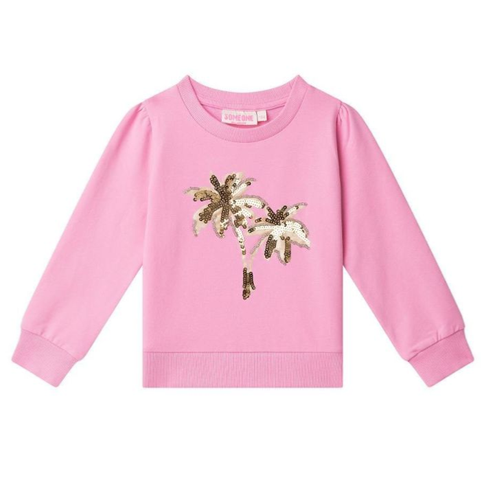 SS26 Someone sweater roze met palmboom