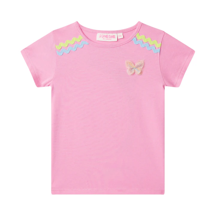 SS26 Someone tshirtje roze met vlindertje