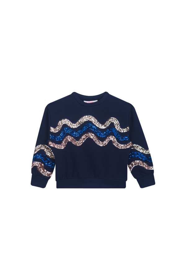 Someone sweater blauw met glitters