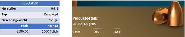 H&N Geschosse - RN .356, 125 gr HS