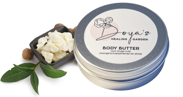 Body Butter: (voor droge huid, zwangerschapsstriemen en striae)