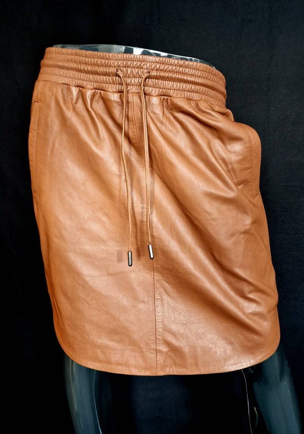 Korte leren rok ( minus)