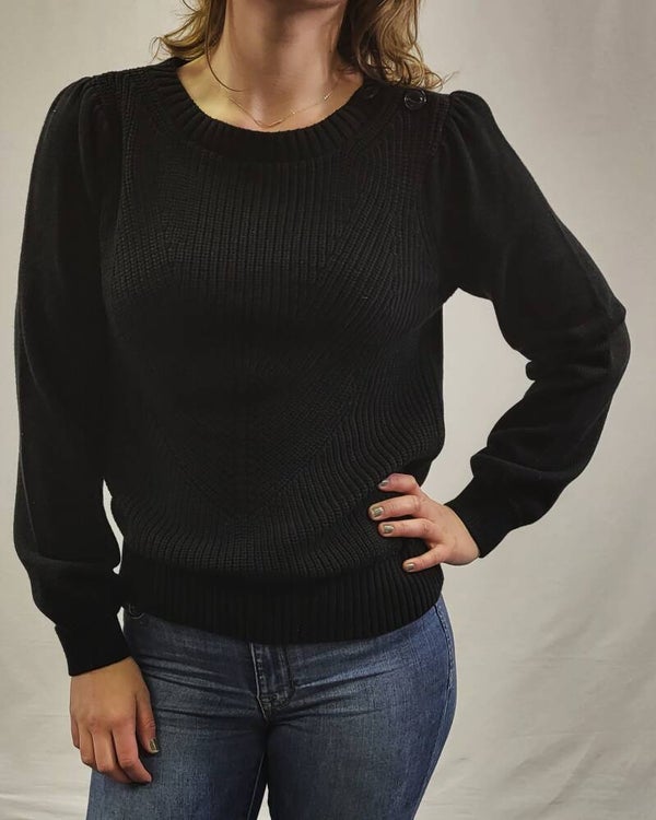 Grof gebreide trui met knoopjes  (Les Favorites)