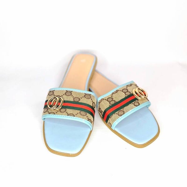 VQ® PRINTED SANDALS - BLUE