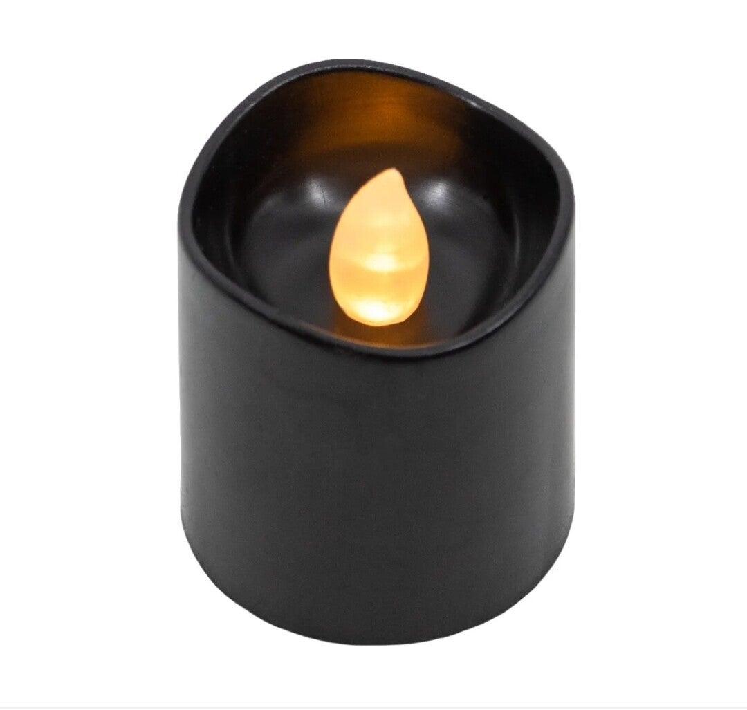 VIP-QUEEN® LED WAXINELICHTEN 12 st. - BLACK - LARGE