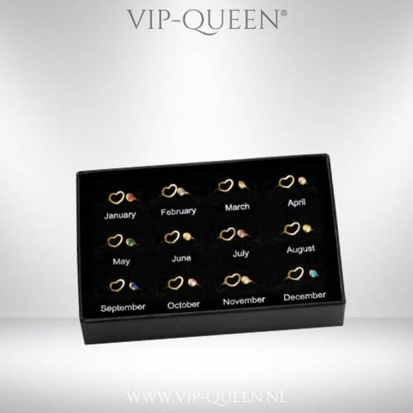 VIP-QUEEN® GEBOORTESTEEN RINGEN - VERSTELBAAR