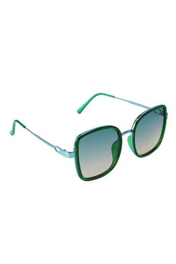 VQ® ZONNEBRIL RONDE GLAZEN METAAL GROEN 0511717-406