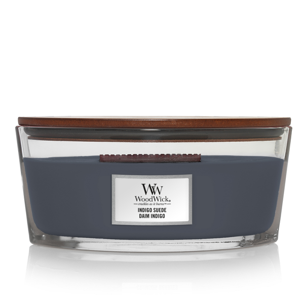 WOODWICK INDIGO SUEDE ELLIPSE CANDLE