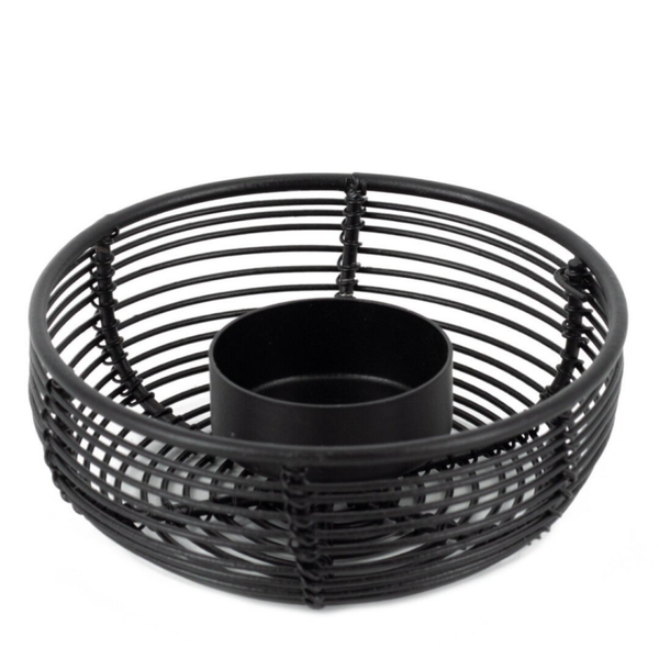 VIP-QUEEN® THEELICHT HOUDER - DRAAD ROND ZWART