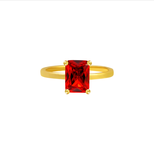 VIP-QUEEN® RING RECTANGLE RED