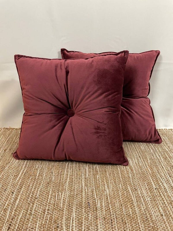 VIP-QUEEN® FLUWEEL KUSSEN MET KNOOP