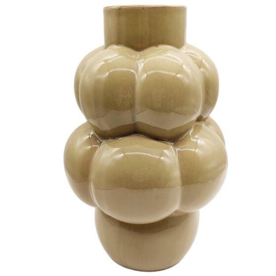 aardewerk vaas bubbles - taupe 9423