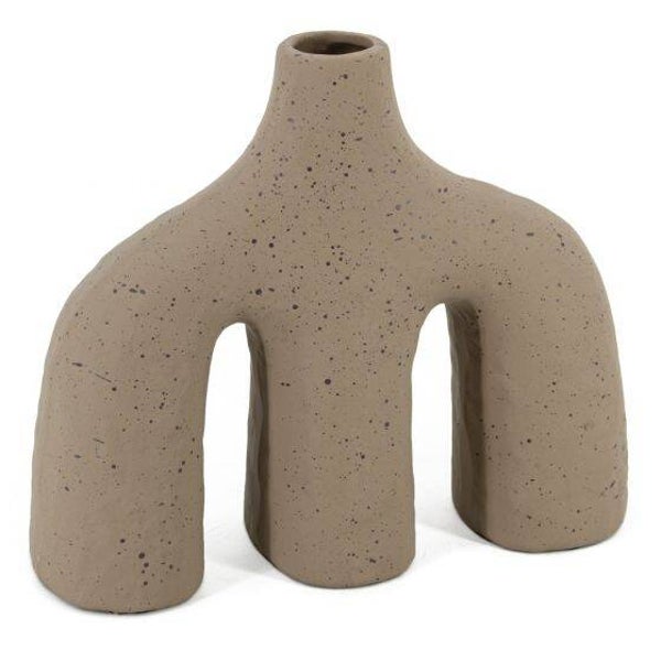 aardewerk vaas organisch - naturel 7243