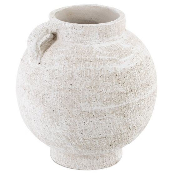 aardewerk vaas met oor - naturel