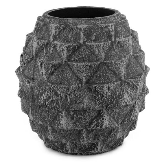 aardewerk vaas - antraciet 7259