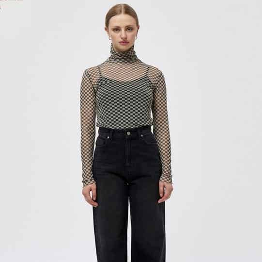 MINUS - harlyn  turtleneck - chequered