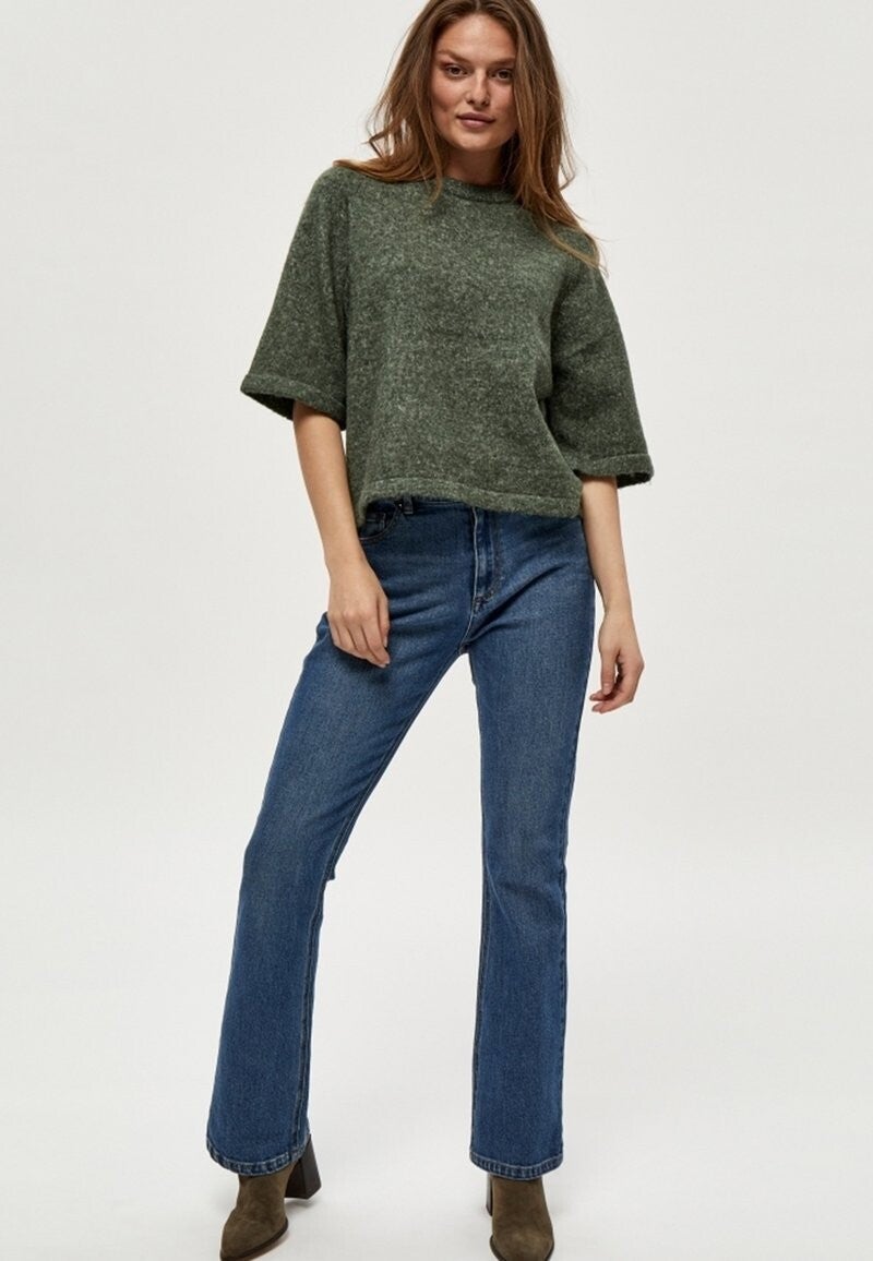 PEPPERCORN - penelope 3/4 sleeve pullover - wreath green